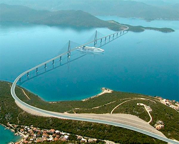 pelješki most - vizualizacija