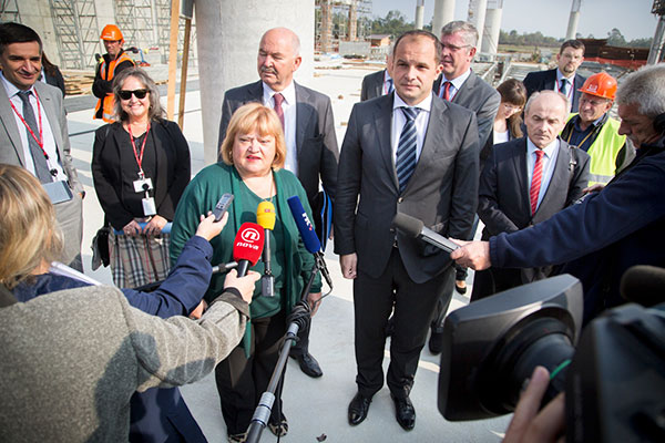 Ministri u posjetu gradilištu novog putničkog terminala Međunarodne zračne luke Zagreb