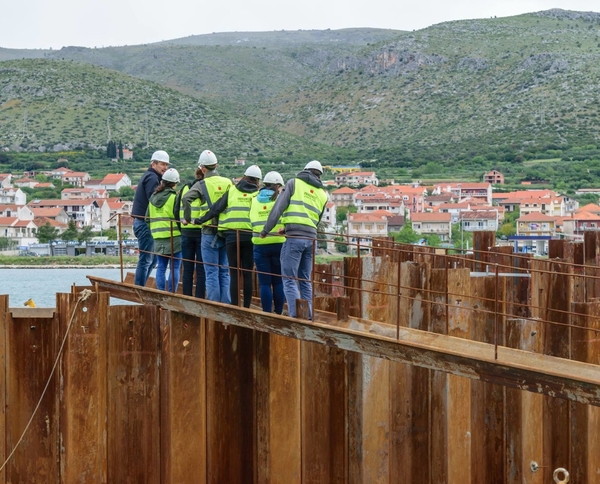 Posjet studenata gradilištu mosta Čiovo (foto: Dani Gabrscek)