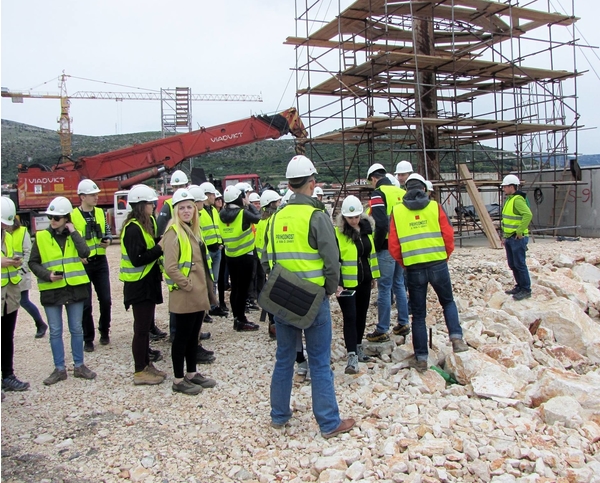Posjet studenata gradilištu mosta Čiovo (foto: Doron Hekič)